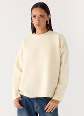 Miyuki Knit Sweater - Cream