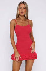 Cute Thing Knit Mini Dress Raspberry Pink